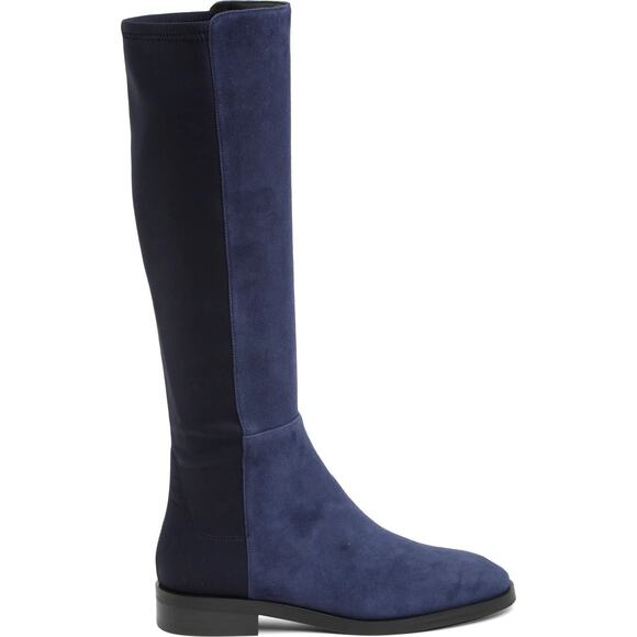 Stuart Weitzman Greer City Boot Suede Knee High Boot in Nice Blue 5050 Stretch - Picture 7 of 13